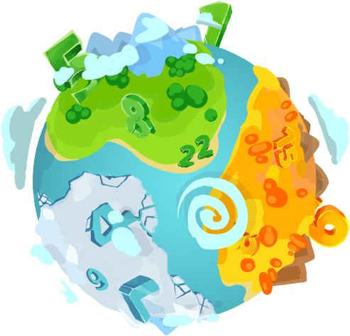 Decorative planet background